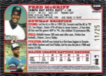 1999 Bowman Chrome - Gold Refractors #239 Fred McGriff  Back