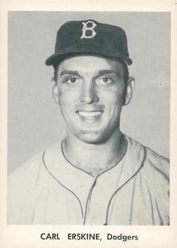 1956 Jay Publishing World Series Brooklyn Dodgers 5x7 Photos #NNO Carl Erskine Front