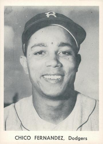 1956 Jay Publishing World Series Brooklyn Dodgers 5x7 Photos #NNO Chico Fernandez Front