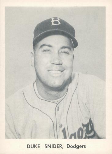 1956 Jay Publishing World Series Brooklyn Dodgers 5x7 Photos #NNO Duke Snider Front