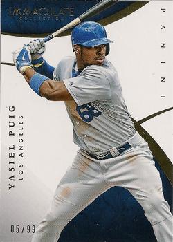 2015 Panini Immaculate Collection #17 Yasiel Puig Front