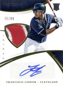 2015 Panini Immaculate Collection #118 Francisco Lindor Front