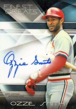 2015 Finest - Greats Autographs #FGA-OS Ozzie Smith Front