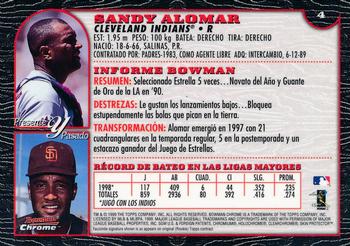 1999 Bowman Chrome - International #4 Sandy Alomar Back