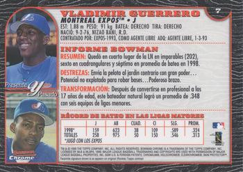 1999 Bowman Chrome - International #7 Vladimir Guerrero  Back