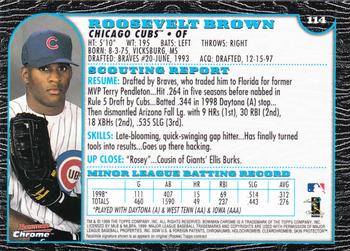 1999 Bowman Chrome - International #114 Roosevelt Brown  Back