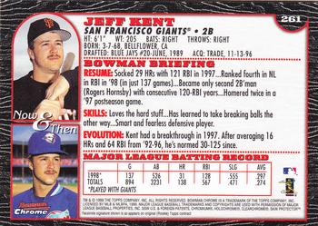 1999 Bowman Chrome - International #261 Jeff Kent  Back