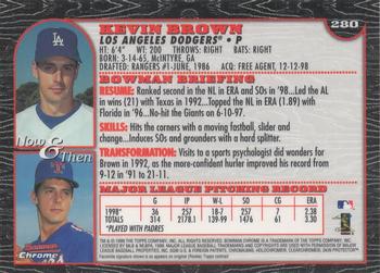 1999 Bowman Chrome - International #280 Kevin Brown  Back
