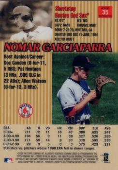 1999 Bowman's Best - Atomic Refractors #35 Nomar Garciaparra  Back