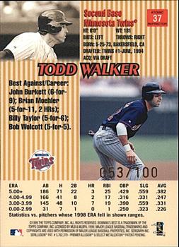 1999 Bowman's Best - Atomic Refractors #37 Todd Walker  Back