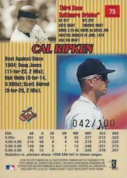 1999 Bowman's Best - Atomic Refractors #75 Cal Ripken Back