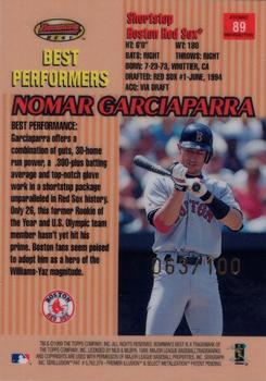 1999 Bowman's Best - Atomic Refractors #89 Nomar Garciaparra Back