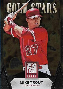 2015 Panini Elite - Gold Stars #5 Mike Trout Front