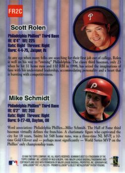 1999 Bowman's Best - Franchise Favorites #FR2C Scott Rolen / Mike Schmidt  Back