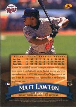 1998 Finest #117 Matt Lawton Back