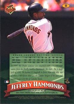 1998 Finest #11 Jeffrey Hammonds Back