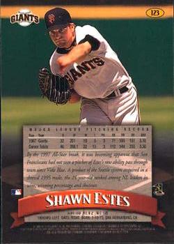 1998 Finest #123 Shawn Estes Back