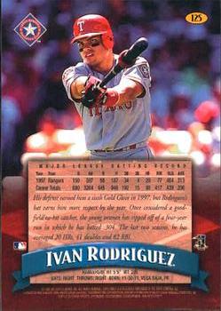 1998 Finest #125 Ivan Rodriguez Back