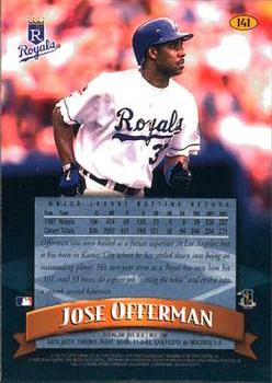 1998 Finest #141 Jose Offerman Back