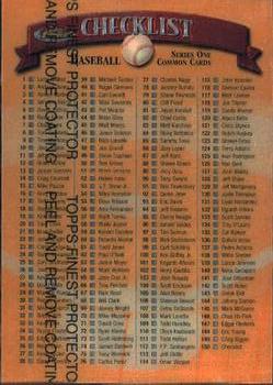 1998 Finest #150 Checklist: 1-150 and Inserts Front