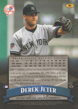 1998 Finest #92 Derek Jeter Back