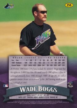 1998 Finest #158 Wade Boggs Back