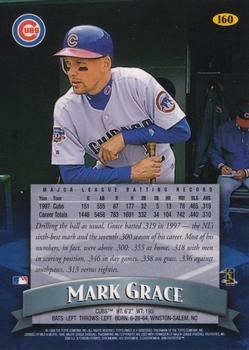 1998 Finest #160 Mark Grace Back