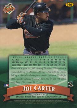 1998 Finest #166 Joe Carter Back
