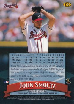 1998 Finest #170 John Smoltz Back