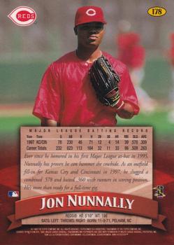 1998 Finest #178 Jon Nunnally Back