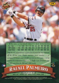 1998 Finest #179 Rafael Palmeiro Back