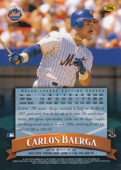 1998 Finest #186 Carlos Baerga Back