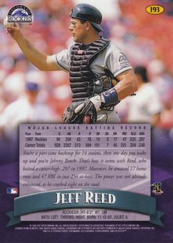 1998 Finest #193 Jeff Reed Back