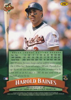 1998 Finest #202 Harold Baines Back