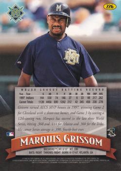 1998 Finest #226 Marquis Grissom Back