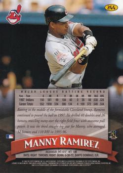 1998 Finest #244 Manny Ramirez Back