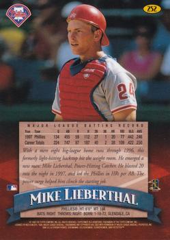 1998 Finest #252 Mike Lieberthal Back