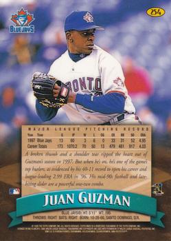 1998 Finest #254 Juan Guzman Back