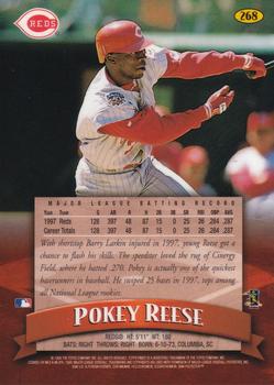 1998 Finest #268 Pokey Reese Back