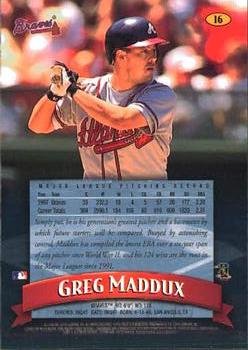 1998 Finest #16 Greg Maddux Back