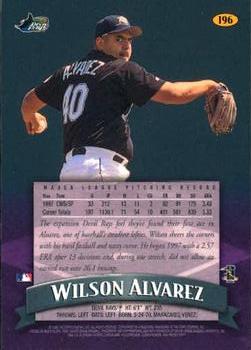 1998 Finest #196 Wilson Alvarez Back