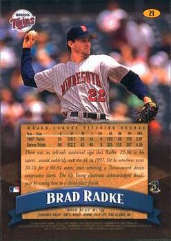 1998 Finest #21 Brad Radke Back