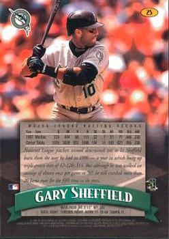 1998 Finest #25 Gary Sheffield Back