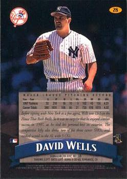 1998 Finest #28 David Wells Back