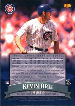 1998 Finest #33 Kevin Orie Back
