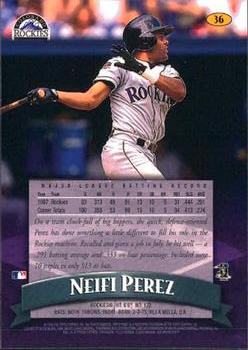 1998 Finest #36 Neifi Perez Back