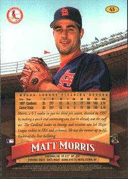 1998 Finest #45 Matt Morris Back