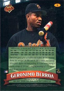 1998 Finest #4 Geronimo Berroa Back