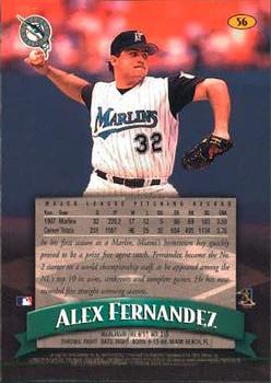 1998 Finest #56 Alex Fernandez Back