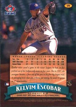 1998 Finest #59 Kelvim Escobar Back